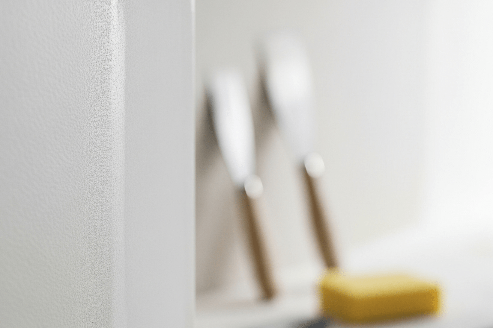 Smoothly repaired white wall, seamless patch, home improvement concept